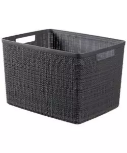 Cesto 'jute' keter nero - 36,2x28,2x23 cm